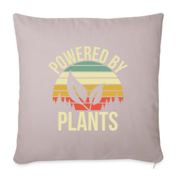 Powered by plants Geschenk - Sofakissenbezug 45 x 45 cm - helles Taupe - Vorne