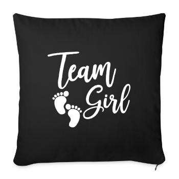 Team Girl Baby Gift - Sofa pillowcase 17,3'' x 17,3'' (45 x 45 cm) - black - Front