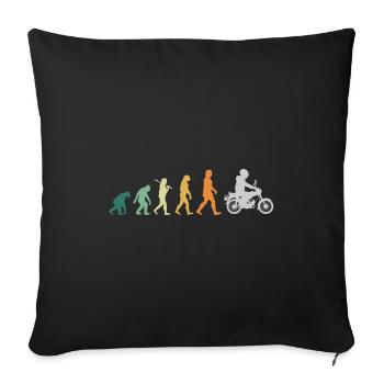 Moped DDR Mofa Ost S51 Evolution Retro Geschenk - Sofakissenbezug 45 x 45 cm - Schwarz - Vorne