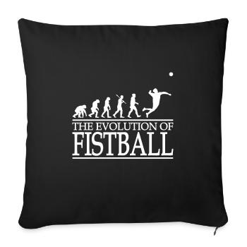 Joueur d'entraîneur d'idée de cadeau d'évolution de Fistball - Housse de coussin décorative 45 x 45 cm - noir - Devant