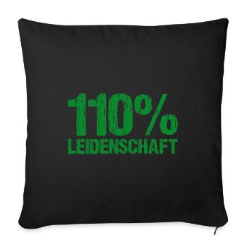 Police 110 Passion cadeau pour les policiers - Housse de coussin décorative 45 x 45 cm - noir - Devant