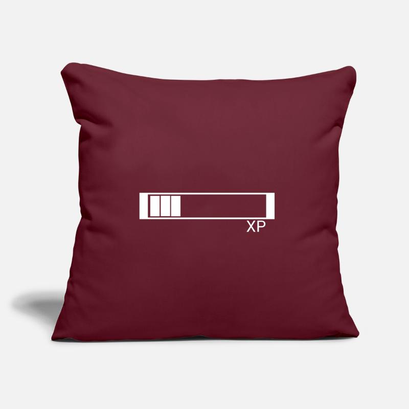 Conception de points d'expérience XP pour nerd et geek Housse de coussin décorative 45 x 45 cm