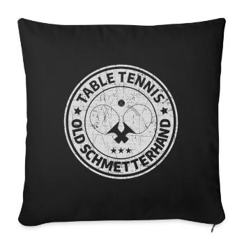 Tennis de table Old Butterflies Tennis de table disant - Housse de coussin décorative 45 x 45 cm - noir - Devant
