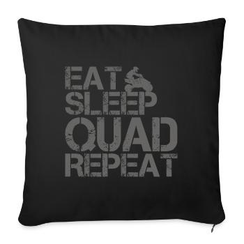 Quad Bike Eat Sleep Grunge saying for quad riders - Sofa pillowcase 17,3'' x 17,3'' (45 x 45 cm) - black - Front