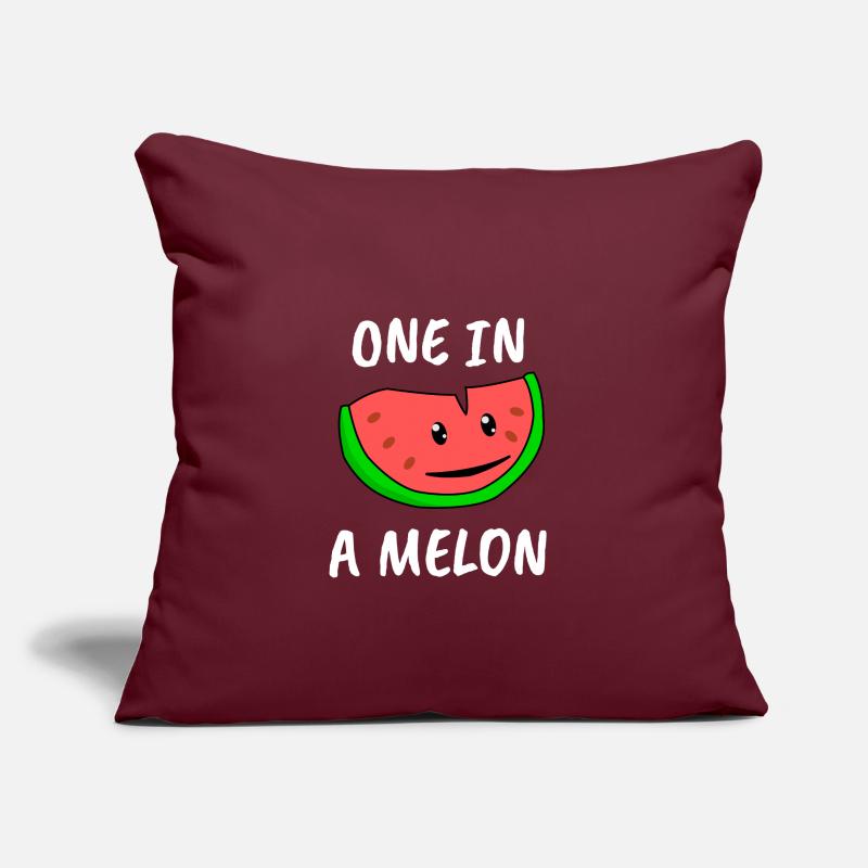 Un dans un melon Un dans une bande dessinée Melon Housse de coussin décorative 45 x 45 cm