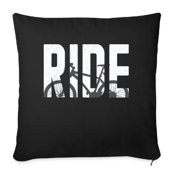 VTT - Housse de coussin décorative 45 x 45 cm - noir - Devant