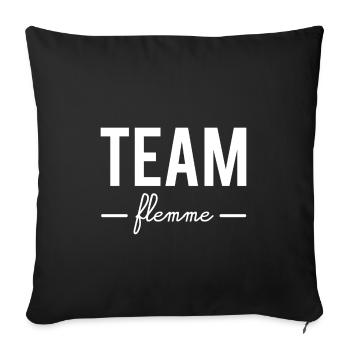 Team flemme - Housse de coussin décorative 45 x 45 cm - noir - Devant