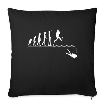 Evolution Diving Dive - Sofa pillowcase 17,3'' x 17,3'' (45 x 45 cm) - black - Front