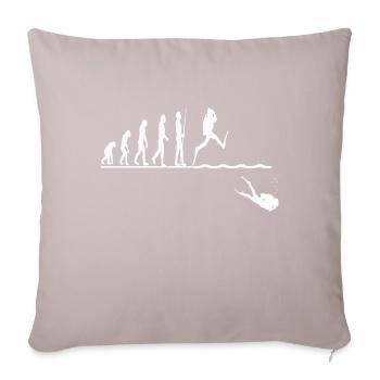 Evolution Tauchen Tauchgang - Sofakissenbezug 45 x 45 cm - helles Taupe - Vorne