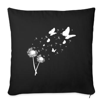 Dandelion Butterfly Gift - Sofa pillowcase 17,3'' x 17,3'' (45 x 45 cm) - black - Front