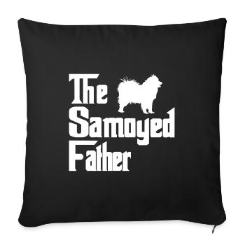 Siberian Samoyed father saying for master - Sofa pillowcase 17,3'' x 17,3'' (45 x 45 cm) - black - Front