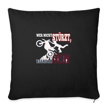 Motocross am Limit - Sofakissenbezug 45 x 45 cm - Schwarz - Vorne
