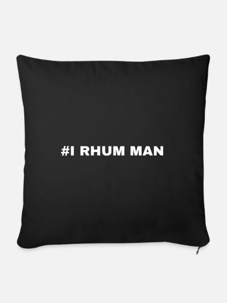 #I RUM MAN - Sofakissenbezug 45 x 45 cm - Schwarz
