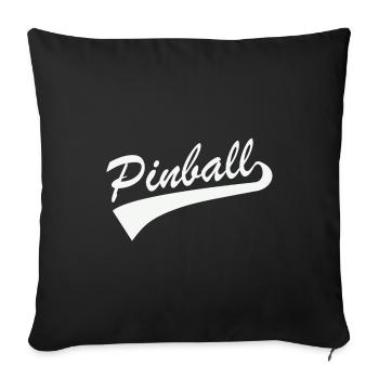 Lettrage de flipper flippern flipper - Housse de coussin décorative 45 x 45 cm - noir - Devant
