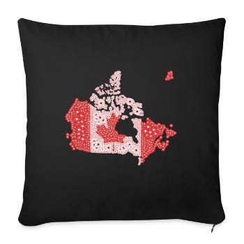 Drapeau canadien | drapeau canadien - Housse de coussin décorative 45 x 45 cm - noir - Devant