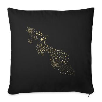 Star showers - Sofa pillowcase 17,3'' x 17,3'' (45 x 45 cm) - black - Front