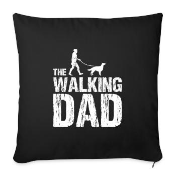 English Setter The Walking Dad - Sofa pillowcase 17,3'' x 17,3'' (45 x 45 cm) - black - Front