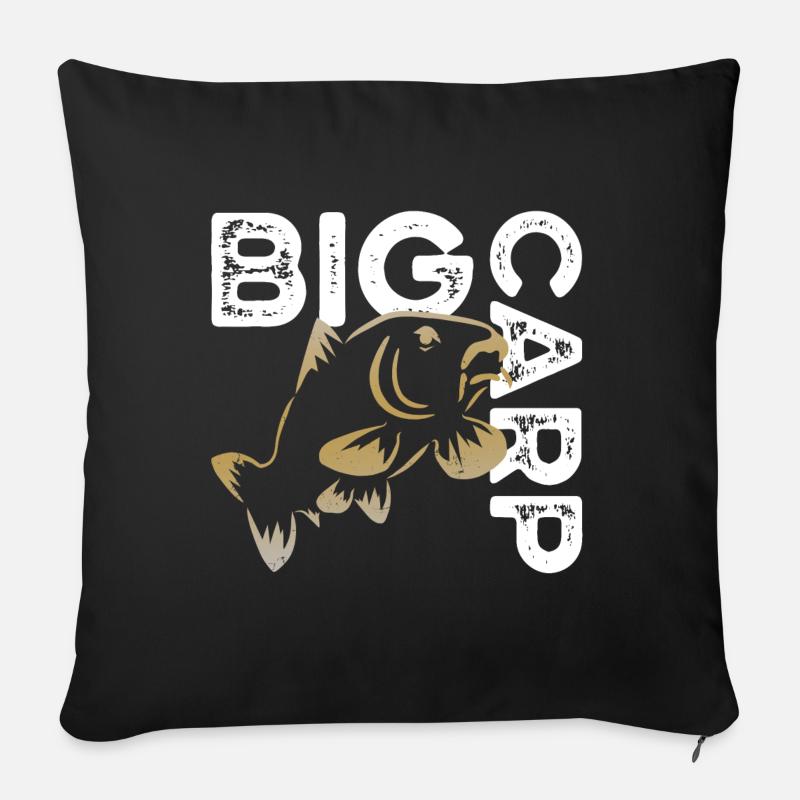 Big Carp - Sofa pillowcase 17,3'' x 17,3'' (45 x 45 cm) - black