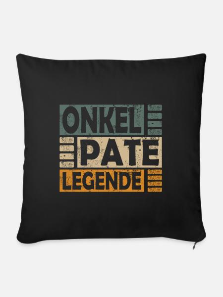 Onkel Pate Legende für Patenonkel - Sofakissenbezug 45 x 45 cm - Schwarz