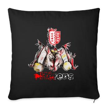 Cow of herens Eringer Valais - Sofa pillowcase 17,3'' x 17,3'' (45 x 45 cm) - black - Front