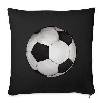Football Sticker Classic - Sofa pillowcase 17,3'' x 17,3'' (45 x 45 cm) - black - Front