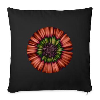 Abstract Tie Dye Flower Pattern - Sofakissenbezug 45 x 45 cm - Schwarz - Vorne