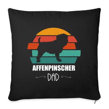 Chiens Affenpinscher - Housse de coussin décorative 45 x 45 cm - noir - Devant
