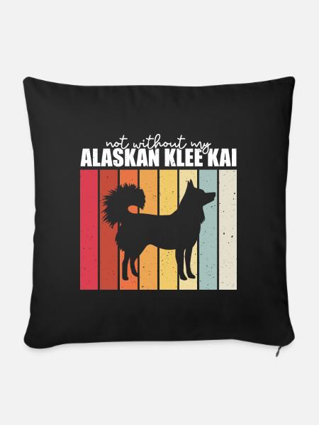 Alaskan Klee Kai - Sofakissenbezug 45 x 45 cm - Schwarz