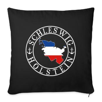 Schleswig-Holstein - Sofakissenbezug 45 x 45 cm - Schwarz - Vorne