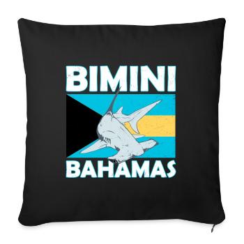 Bimini Bahamas hammerhead shark - Sofa pillowcase 17,3'' x 17,3'' (45 x 45 cm) - black - Front