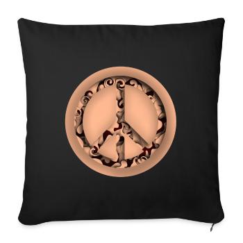 Infinity Peace - Frieden 3D Papercut Design - Housse de coussin décorative 45 x 45 cm - noir - Devant