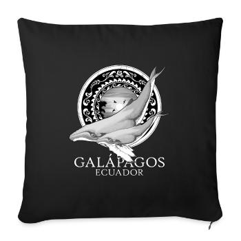 Baleines à bosse Galápagos Équateur - Housse de coussin décorative 45 x 45 cm - noir - Devant