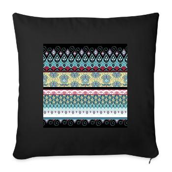 Cécile - Housse de coussin décorative 45 x 45 cm - noir - Devant
