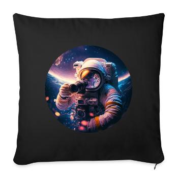 Astronaut photographs gift - Sofa pillowcase 17,3'' x 17,3'' (45 x 45 cm) - black - Front
