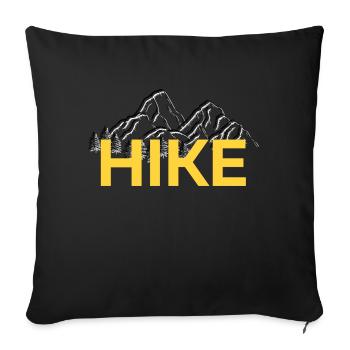 Hiking is a passion - Sofa pillowcase 17,3'' x 17,3'' (45 x 45 cm) - black - Front
