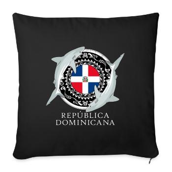 Karibischer Riffhai Dominikanische Republik - Sofakissenbezug 45 x 45 cm - Schwarz - Vorne