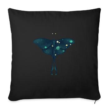 Papillon cosmique - Housse de coussin décorative 45 x 45 cm - noir - Devant