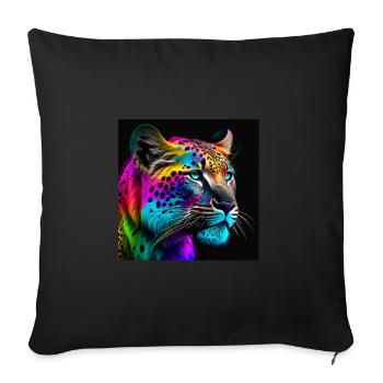 Tiger Portrait Gesicht Color RGB fotorealistic - Sofakissenbezug 45 x 45 cm - Schwarz - Vorne