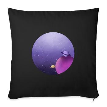 Planets - Sofa pillowcase 17,3'' x 17,3'' (45 x 45 cm) - black - Front