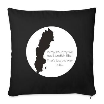 Suède - Housse de coussin décorative 45 x 45 cm - noir - Devant