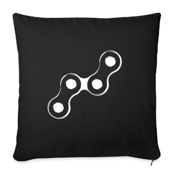 Fahrradkette Chaîne de vélo - Housse de coussin décorative 45 x 45 cm - noir - Devant