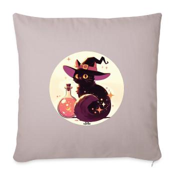Potion Cat 3 - Sofa pillowcase 17,3'' x 17,3'' (45 x 45 cm) - light taupe - Front