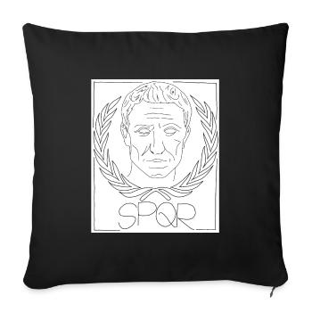 Julius Caesar SPQR imperium romanum Rome Caesar rome - Sofa pillowcase 17,3'' x 17,3'' (45 x 45 cm) - black - Front