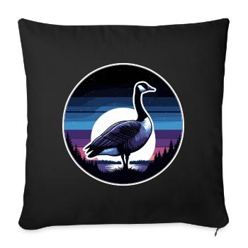 Beautiful Canadian Goose Vintage Sunset - Sofa pillowcase 17,3'' x 17,3'' (45 x 45 cm) - black - Front