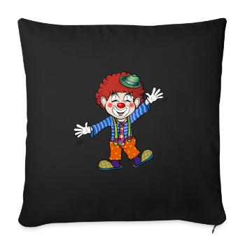 Clown - Housse de coussin décorative 45 x 45 cm - noir - Devant