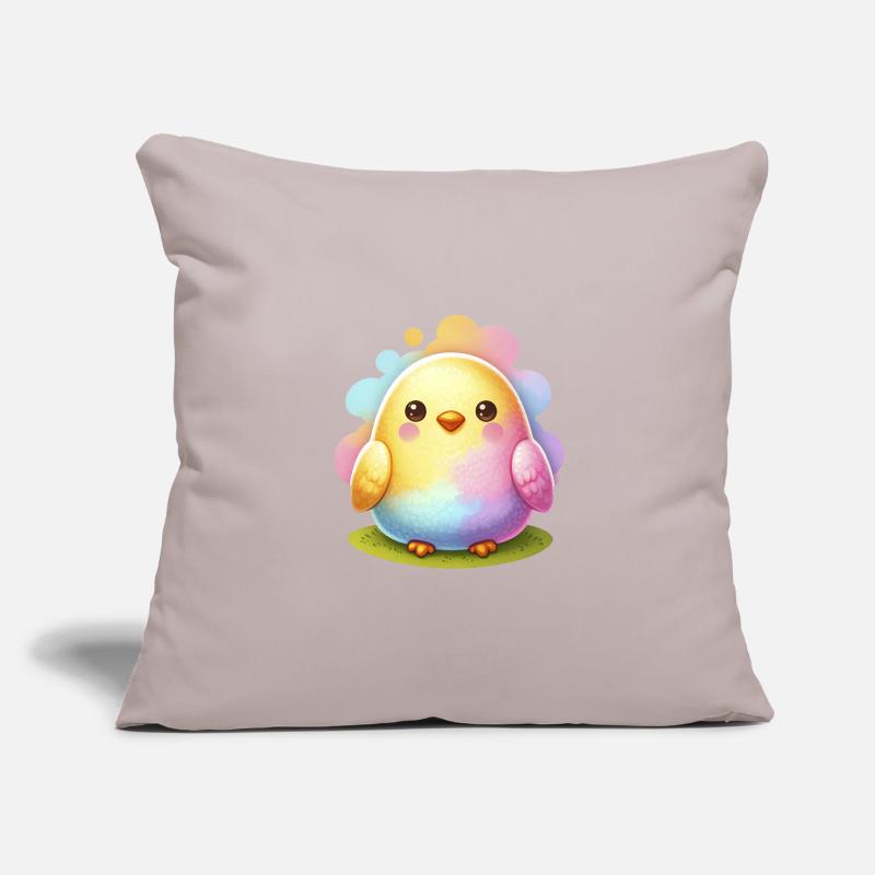 Colorful Chick In Easter Egg Shape Sofa pillowcase 17,3'' x 17,3'' (45 x 45 cm)
