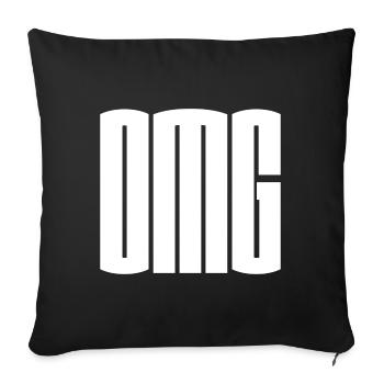OMG oh mon dieu ! - Housse de coussin décorative 45 x 45 cm - noir - Devant