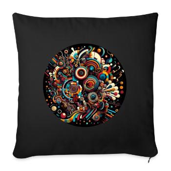 Afro Style Musique Arts, Explosion de Couleurs - Housse de coussin décorative 45 x 45 cm - noir - Devant