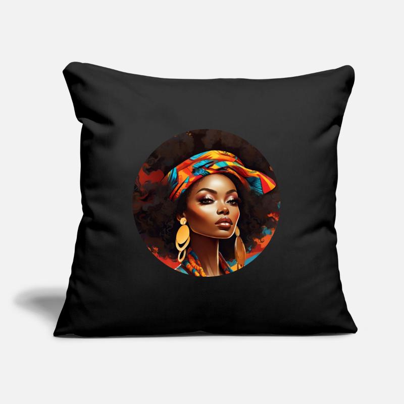 Afro Style Éclat Housse de coussin décorative 45 x 45 cm