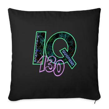 QI 130 - Housse de coussin décorative 45 x 45 cm - noir - Devant